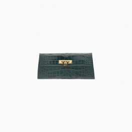 Fonteyn Clutch Orinoco 'Croc' Print Calf Leather Handbag