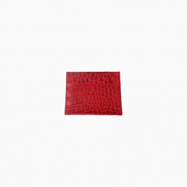 Card Holder 'Croc' Print Leather